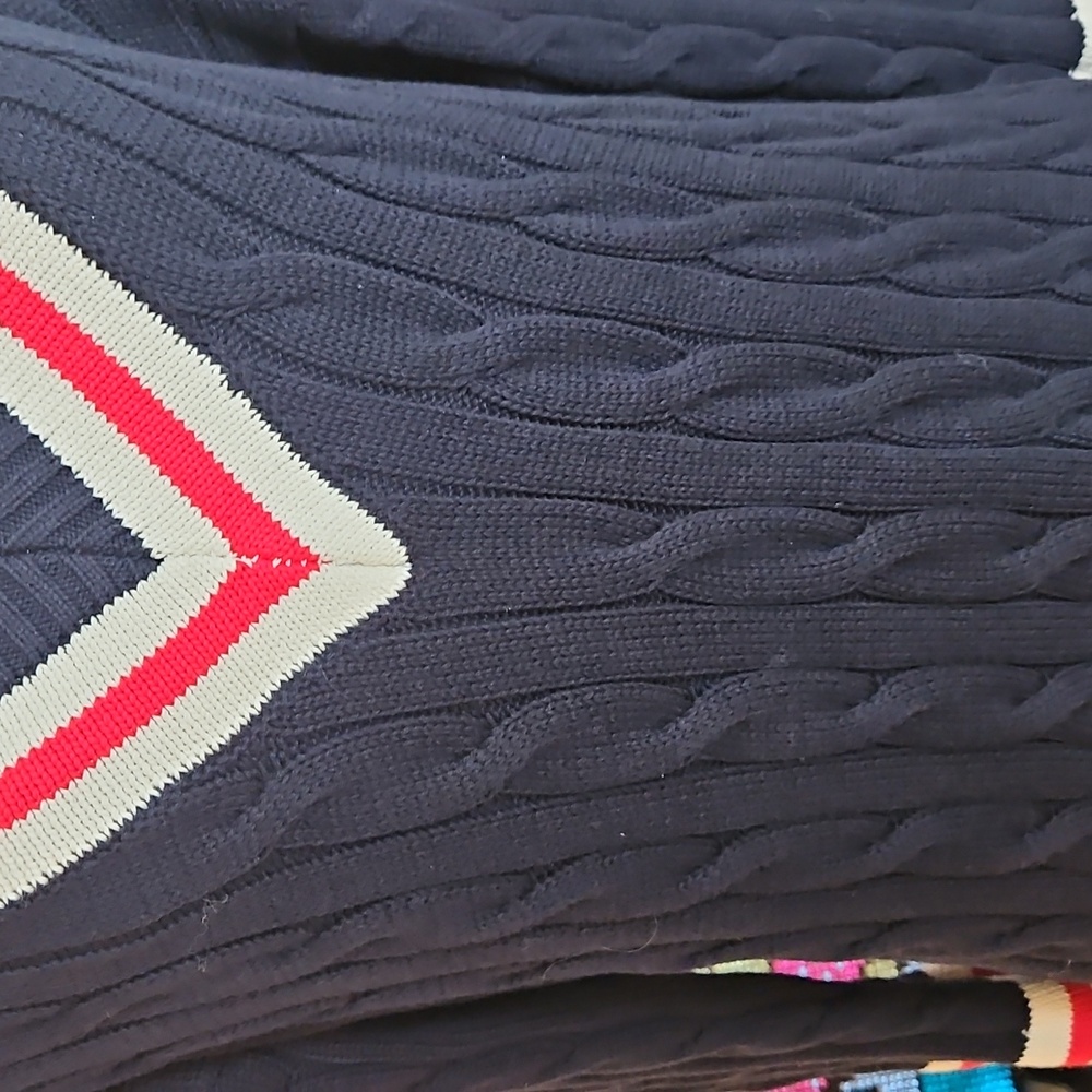NWT English Factory Navy Collegiate V-Neck Sweater Dress built in Pleat Skirt S - Picture 3 of 6